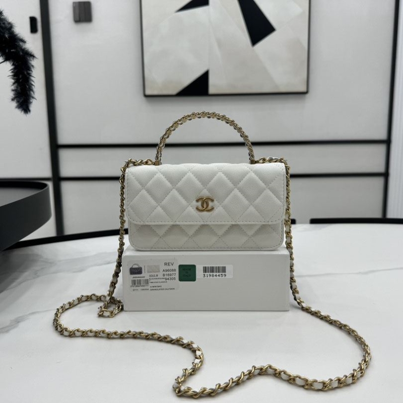Ch*el top handle bags